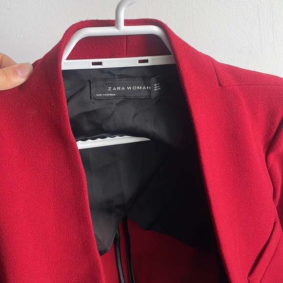 Zara red blazer, gently used - Picture 3 of 4